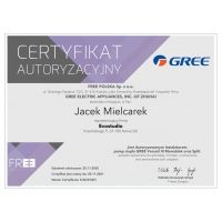 Certyfikat Autoryzowany Instalator i serwis Pomp Ciepła